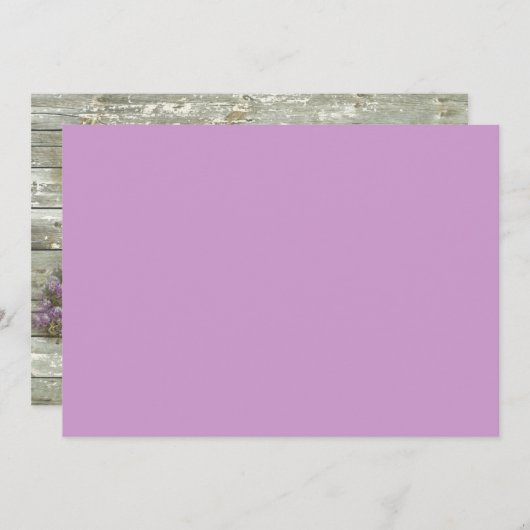 Invitation fleur sauvage de l'ouest (Devant / Derrière)