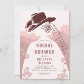 Invitation Fleur sauvage de l'Ouest Rustic Pink Chic Fête des (Devant)