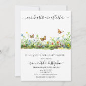 Invitation Fleur sauvage de papillon des coeurs (Devant)
