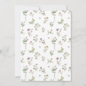 Invitation Fleur sauvage de prairie croix Baptême Baptême Ble (Dos)