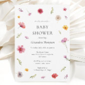 Invitation Fleur sauvage de printemps bébé dans le Baby showe