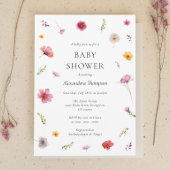 Invitation Fleur sauvage de printemps bébé dans le Baby showe