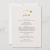 Invitation Fleur sauvage de printemps | Blanc Tout en un Mari (Dos)