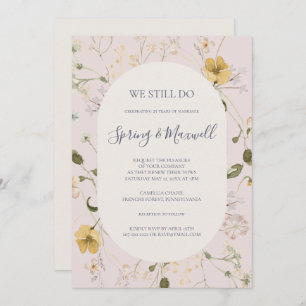 Invitation Fleur sauvage de printemps   Blush Nous Continuons