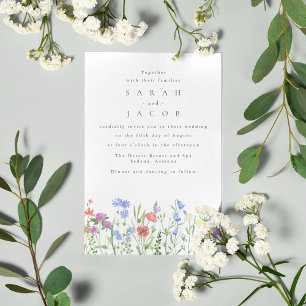 Invitation Fleur sauvage de printemps Boho Garden Mariage