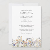 Invitation Fleur sauvage de printemps Boho | Mariage botaniqu (Devant)