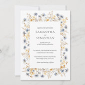 Invitation Fleur sauvage de printemps Boho | Mariage botaniqu (Devant)