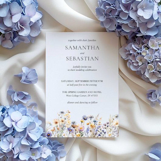 Invitation Fleur sauvage de printemps Boho | Mariage botaniqu