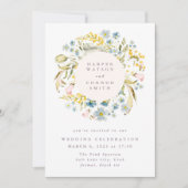 Invitation Fleur sauvage de printemps Boho Pampas Mariage de (Devant)