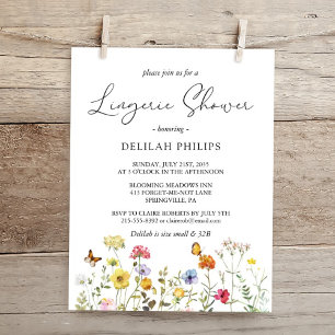 Invitation Fleur sauvage de printemps Botanique Bridal Linger