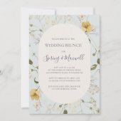 Invitation Fleur sauvage de printemps | Brunch Mariage bleu c (Devant)
