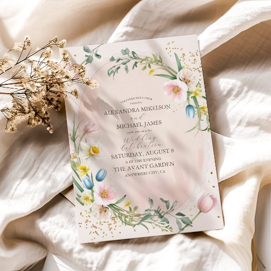 Invitation Fleur sauvage de printemps classique Meadow Garden