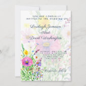 Invitation Fleur sauvage de printemps coloré coutume Mariage (Devant)