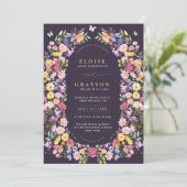 Invitation Fleur sauvage de printemps coloré Meadow Garden Ma (Debout devant)