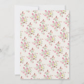 Invitation Fleur sauvage de printemps délicat joli mariage de (Dos)