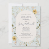 Invitation Fleur sauvage de printemps | Dîner de répétition b (Devant)