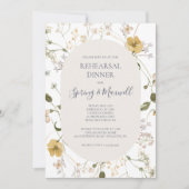 Invitation Fleur sauvage de printemps | Dîner de répétition b (Devant)