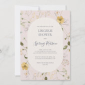 Invitation Fleur sauvage de printemps | Douche Lingerie Blanc (Devant)