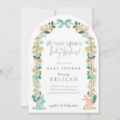 Invitation Fleur sauvage de printemps Easter Bunny Baby showe (Devant)