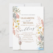 Invitation Fleur sauvage de printemps Meadow Champagne Mariag (Devant)