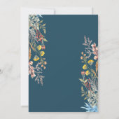 Invitation Fleur sauvage de printemps Meadow Champagne Mariag (Dos)