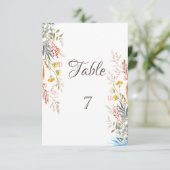 Invitation Fleur sauvage de printemps séché (Debout devant)