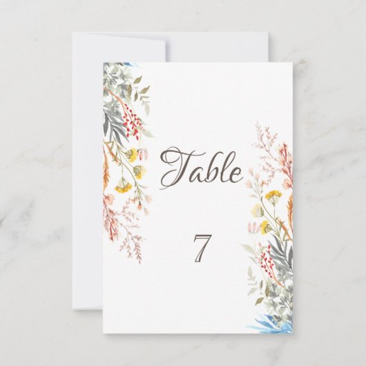 Invitation Fleur sauvage de printemps séché (Dos)