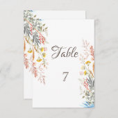 Invitation Fleur sauvage de printemps séché (Devant / Derrière)