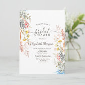 Invitation Fleur sauvage de ressort d'aquarelle sec (Debout devant)