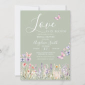 Invitation Fleur sauvage de Sage Fête des mariées papillon fl (Devant)