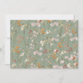 Invitation Fleur sauvage de Sage Green Boho Photo (Dos)