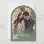 Invitation Fleur sauvage de Sage Vert Beige Mariage d'arc pap (Dos)