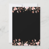 Invitation Fleur sauvage de verre de Champagne (Dos)