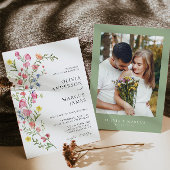 Invitation Fleur sauvage de Whimsical coloré Mariage Fairytal