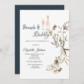 Invitation Fleur sauvage de WhimsicalBrunch & Fête des mariée (Devant / Derrière)