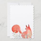 Invitation Fleur sauvage d'écureuil rouge mignon Baby shower  (Dos)