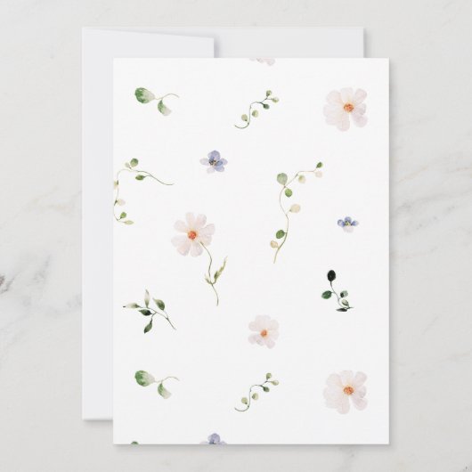 Invitation Fleur sauvage d'élégance rustique Frame Graduation (Dos)