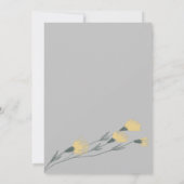 Invitation Fleur sauvage dessinée à la main Mariage gris bota (Dos)