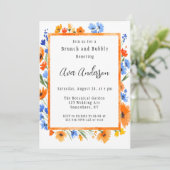 Invitation Fleur sauvage d'été Brunch & Bubbly (Debout devant)