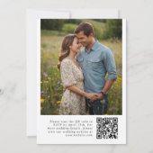Invitation Fleur sauvage d'été Champ QR Code Mariage Photo (Dos)