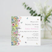 Invitation Fleur sauvage d'été de Bohême Fête des mariées flo (Debout devant)