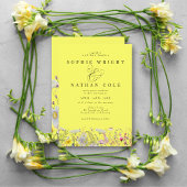 Invitation Fleur sauvage d'été du printemps Lemon Mariage de