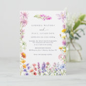 Invitation Fleur sauvage d'été du printemps | Mariage floral (Debout devant)