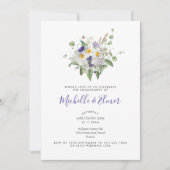 Invitation Fleur sauvage d'été Posy Engagement (Devant)