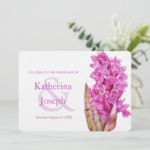 Invitation Fleur sauvage d'orchidée aquarelle violet invitati (Debout devant)