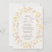 Invitation Fleur sauvage double arc Ivor RSVP QR Code Mariage (Devant)