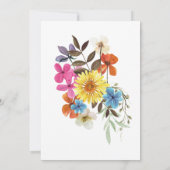 Invitation fleur sauvage du 50e anniversaire de Mariage (Dos)