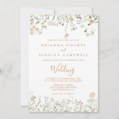 Invitation Fleur sauvage du jardin d'automne Mariage avant et (Devant)