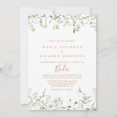 Invitation Fleur sauvage du jardin d'automne Mariage espagnol (Devant)