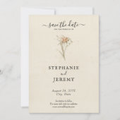 Invitation Fleur sauvage Edelweiss Enregistrer la date Invita (Devant)